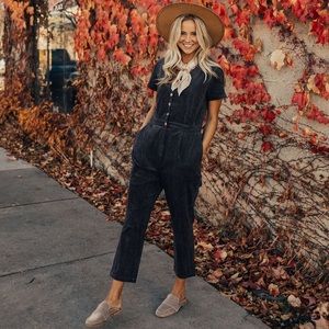 ROOLE Grey Corduroy Jumpsuit